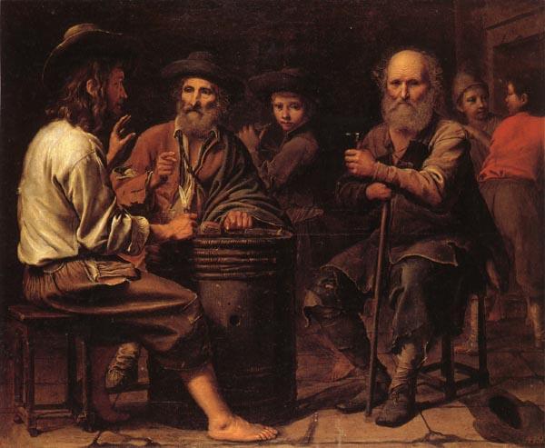 Mathieu le Nain Peasants in a Tavern